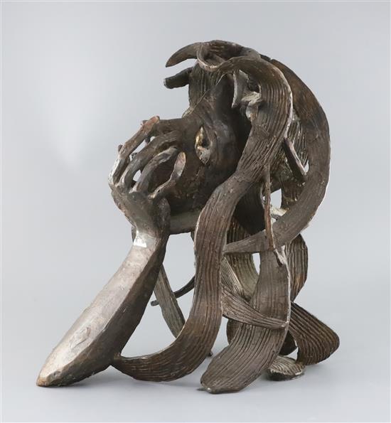 Gerda Rubinstein (1931-). A bronze Expression, 14 x 15.75in.